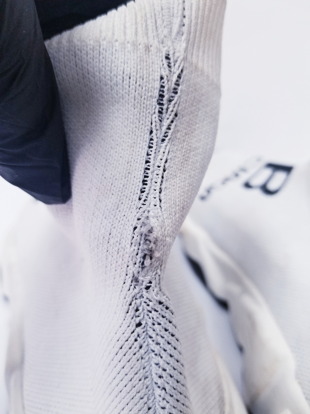 Balenciaga White and Black Logo Stretch-Knit Sock Sneakers - Picture 8 of 10